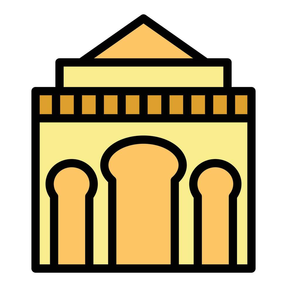 Monument building icon vector flat