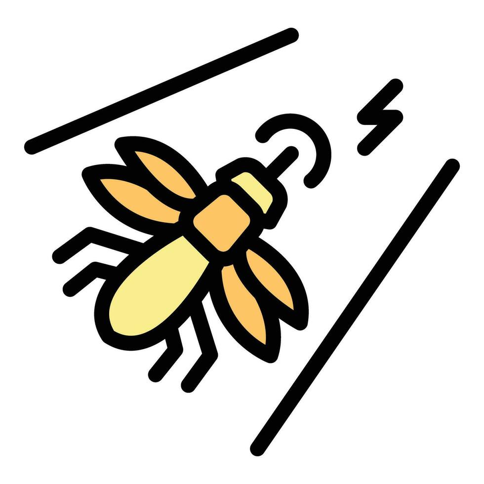 Insect electric control icon vector flat
