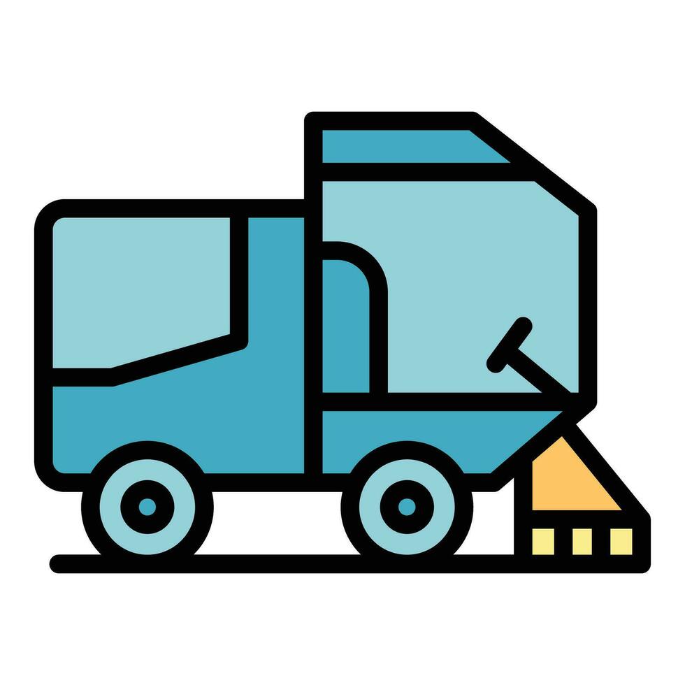 Liquid clean truck icon vector flat