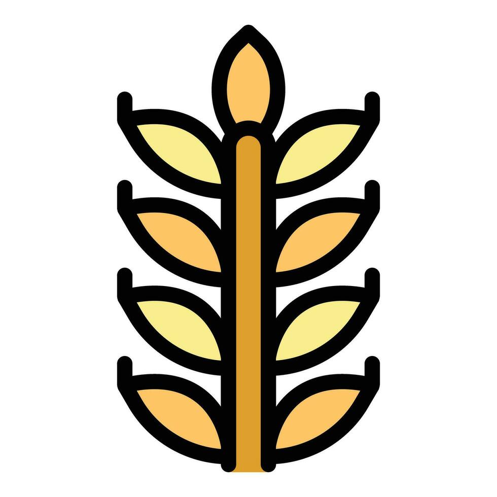 Wheat plant icon vector flat