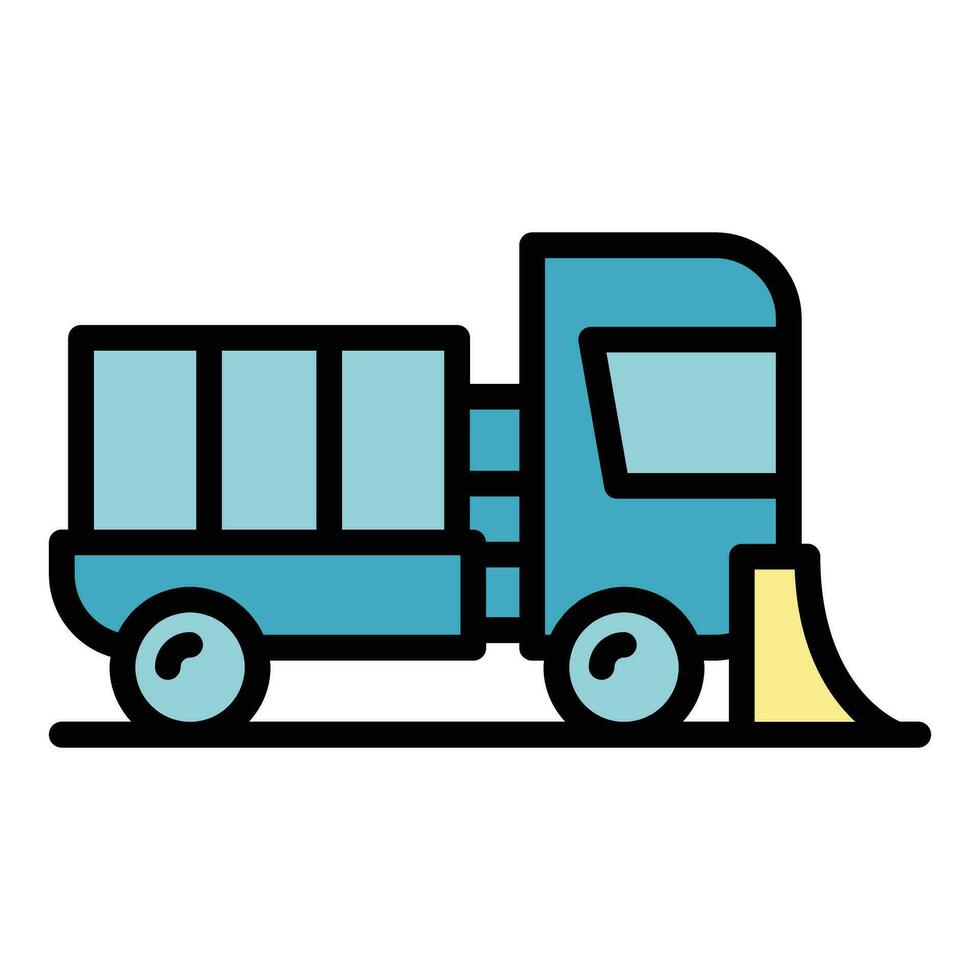 Cleanliness sweeper icon vector flat