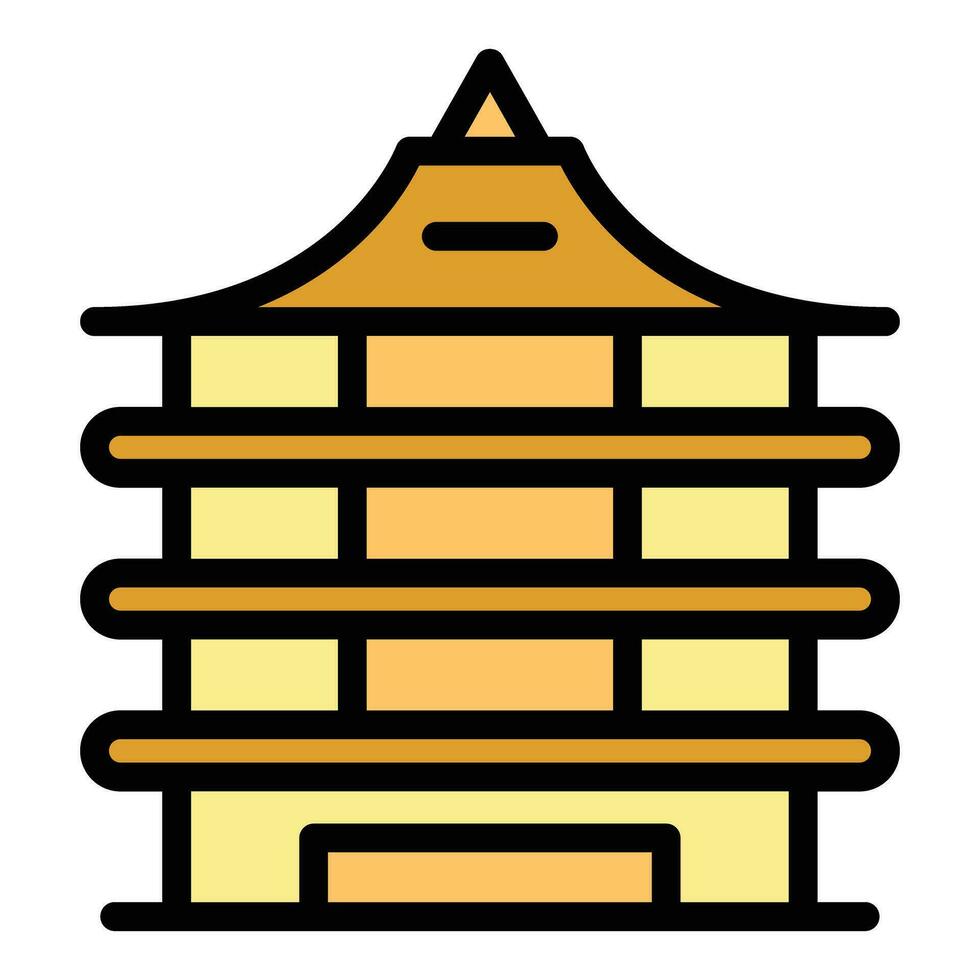 Prayer temple icon vector flat