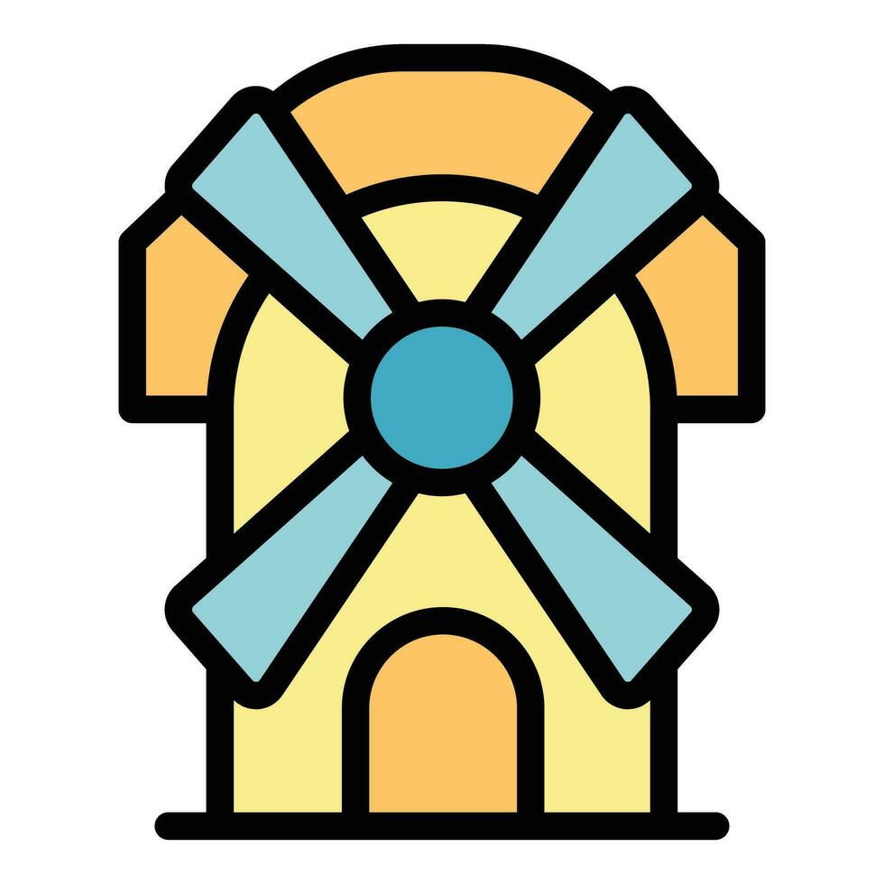 City mill icon vector flat