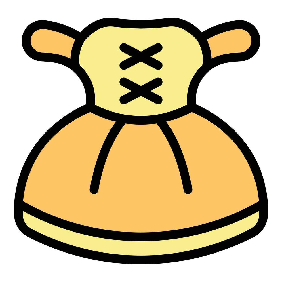 Bavarian dress icon vector flat