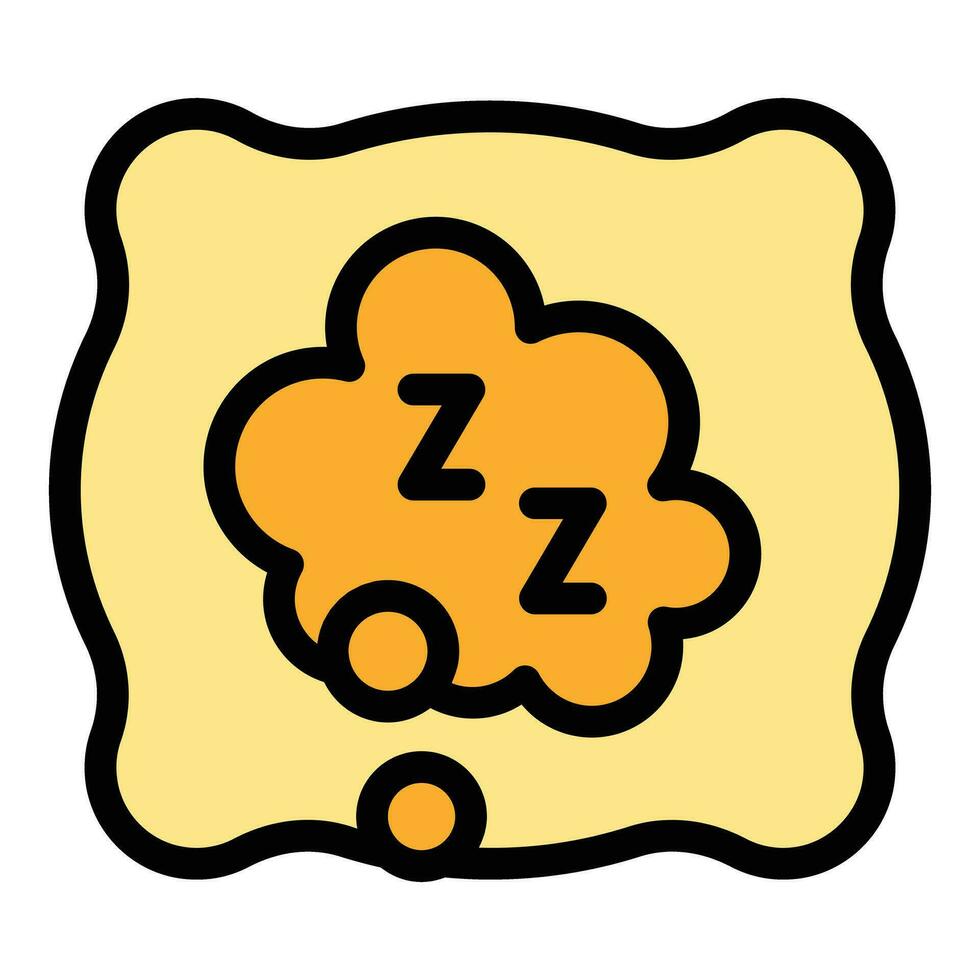 Sleeping pillow icon vector flat