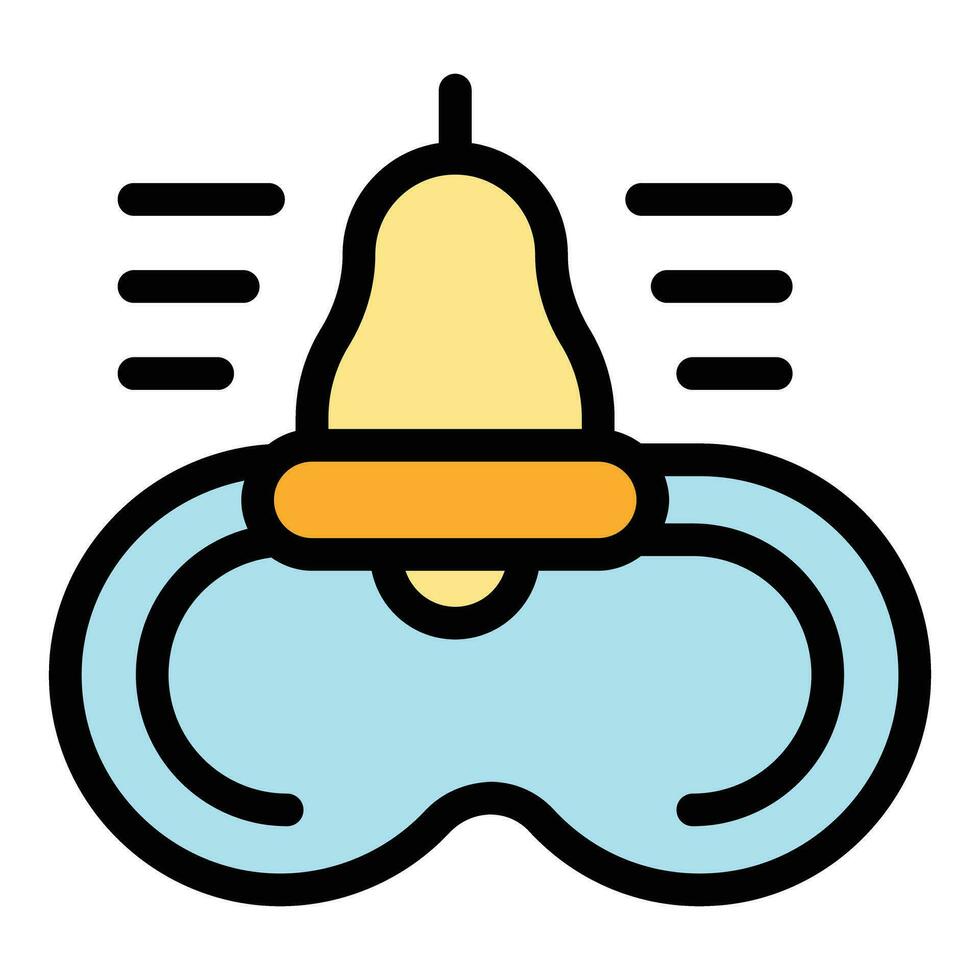 Bell sleeping mask icon vector flat