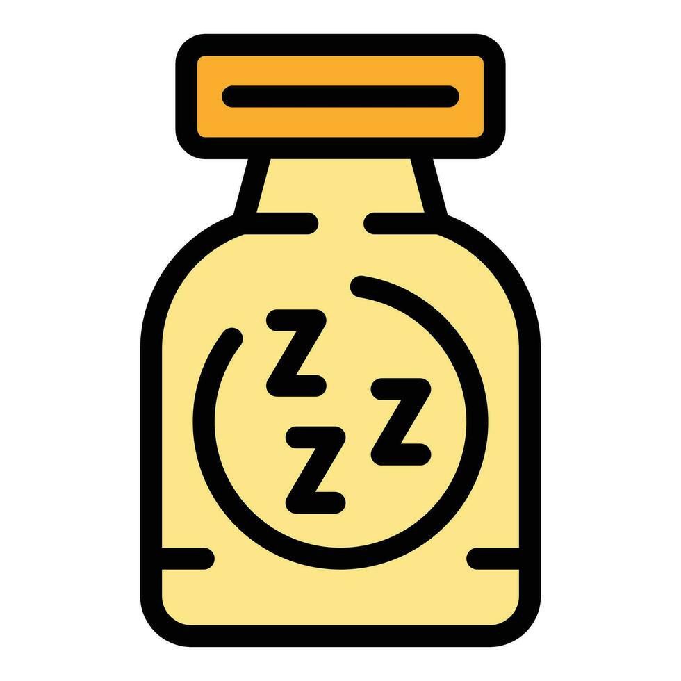 Sleeping pills icon vector flat