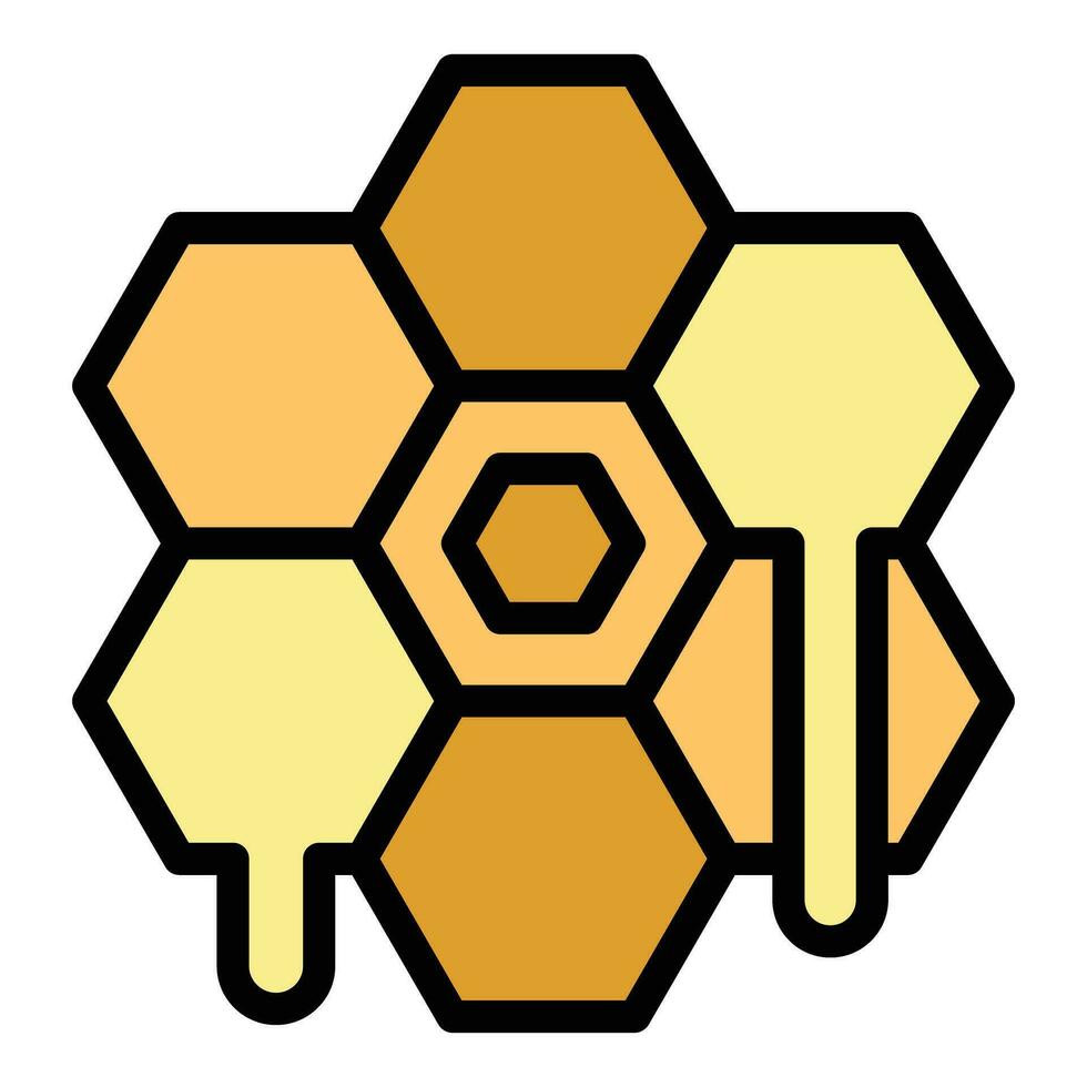 abeja cera icono vector plano