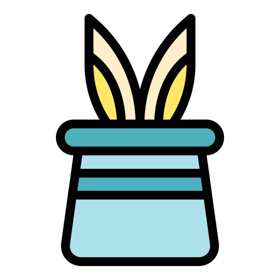 Rabbit show icon vector flat