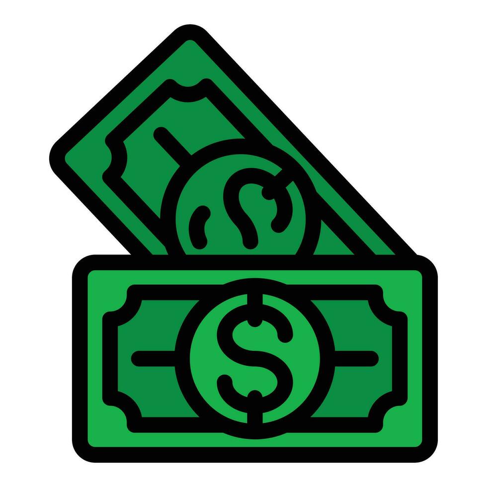 Cash money credit icon vector flat