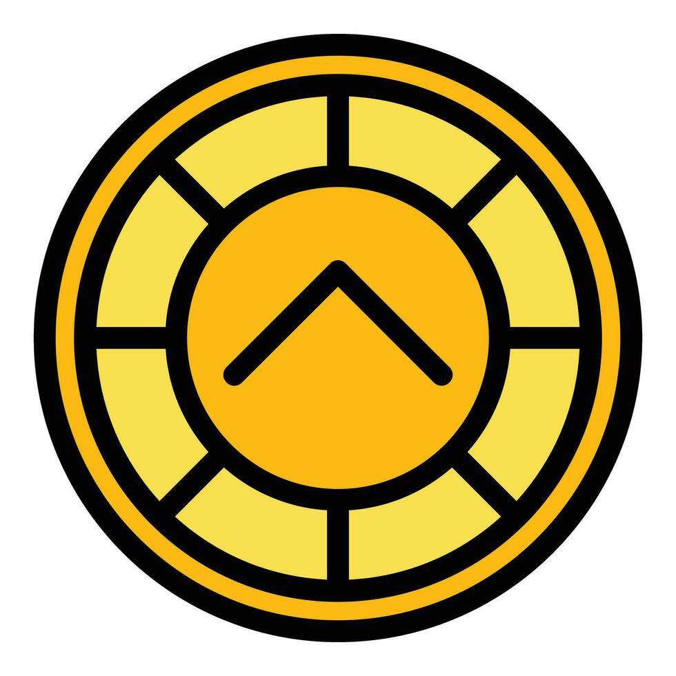 Athens coin icon vector flat