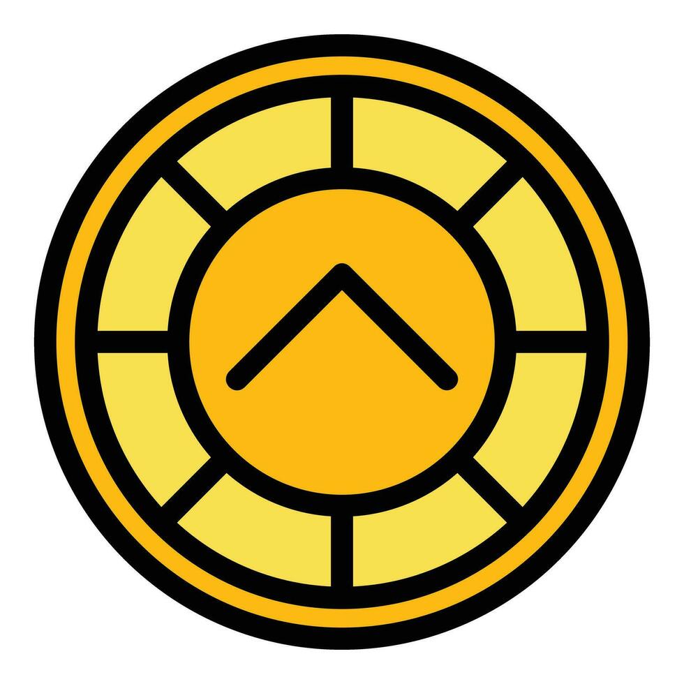 Athens coin icon vector flat