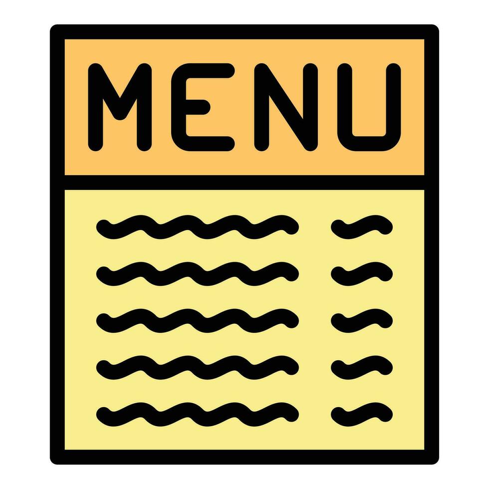 restaurante menú icono vector plano