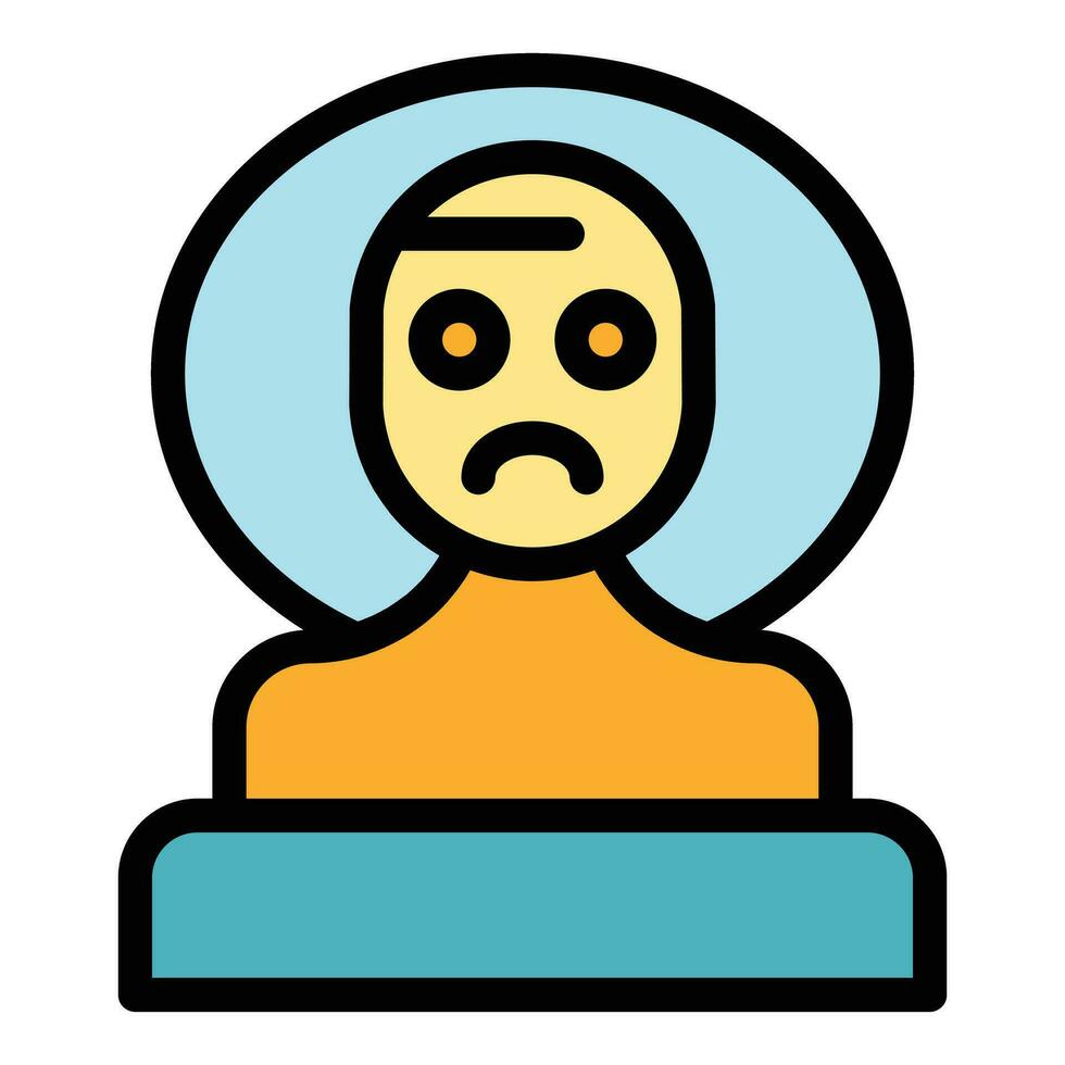 Man insomnia icon vector flat