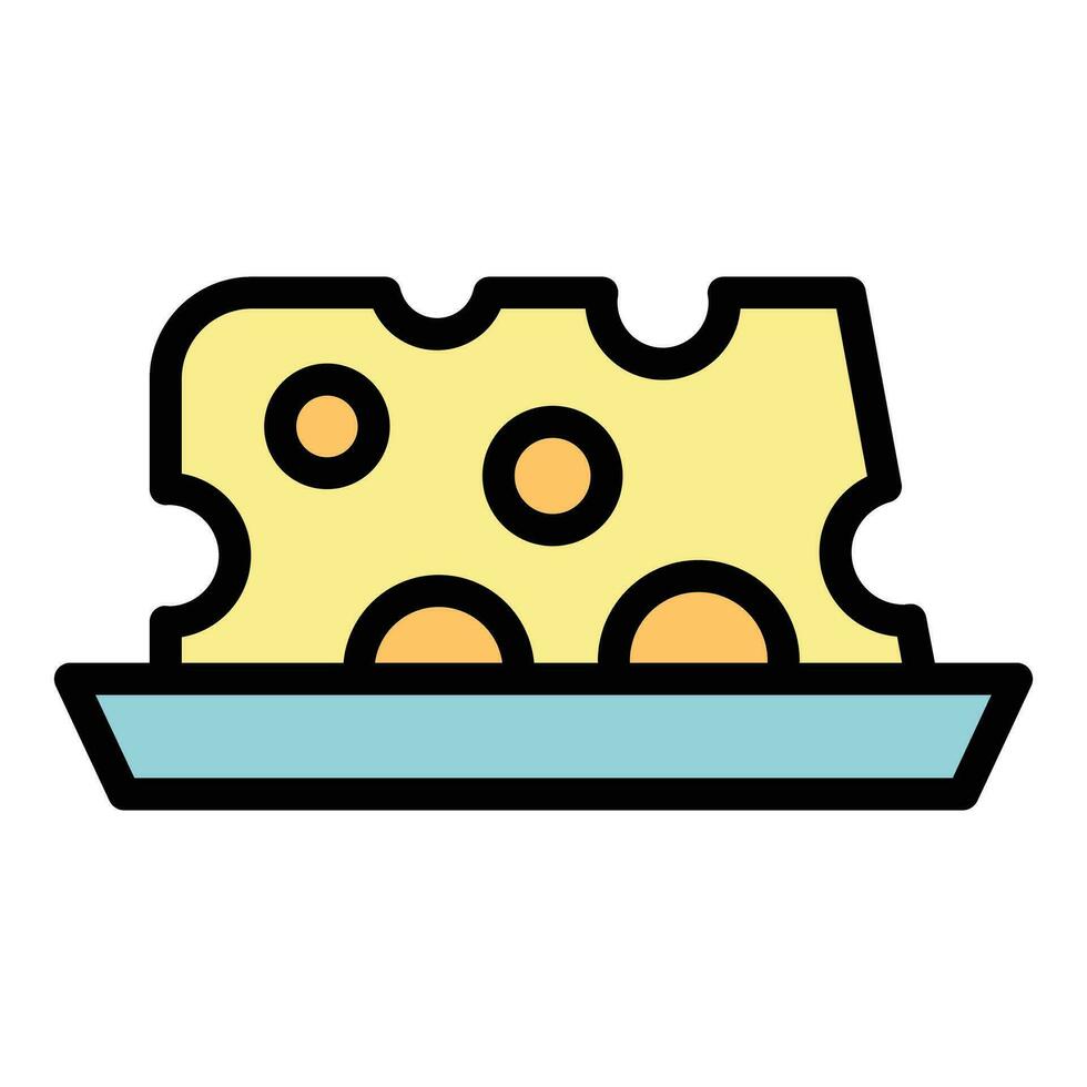 Restaurant cheese icon vector flat