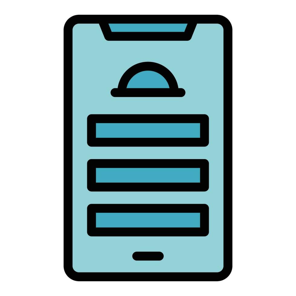 Smartphone menu icon vector flat