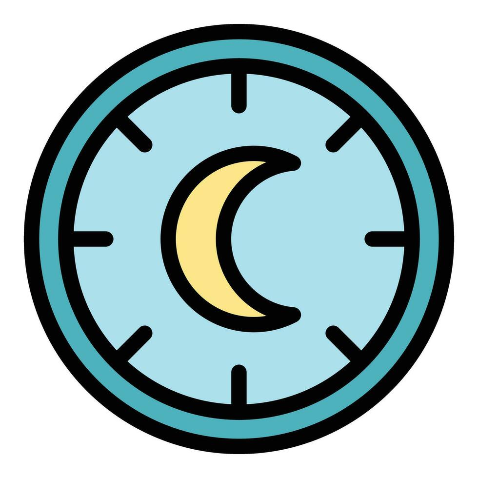 Night sleep time icon vector flat