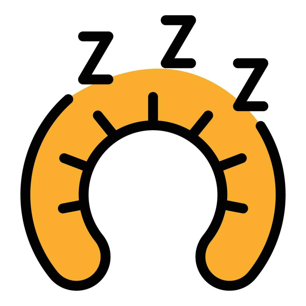 Sleep neck pillow icon vector flat
