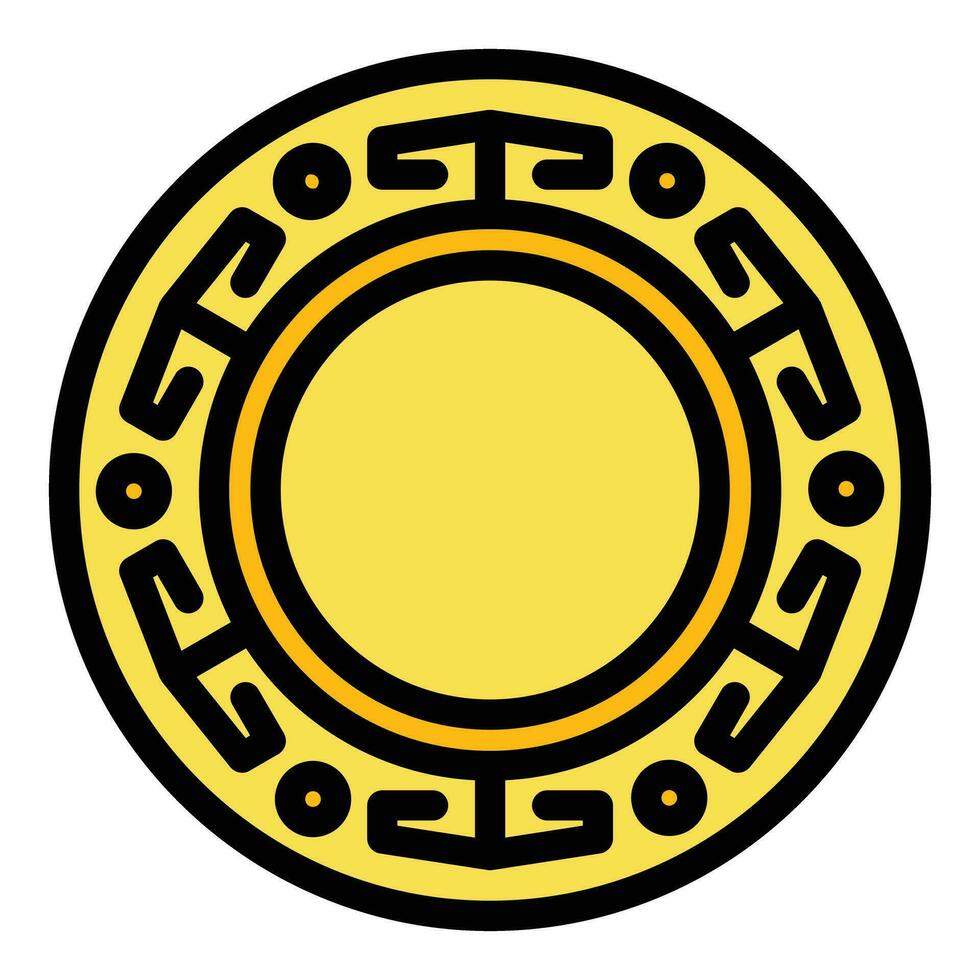 Greece shield icon vector flat
