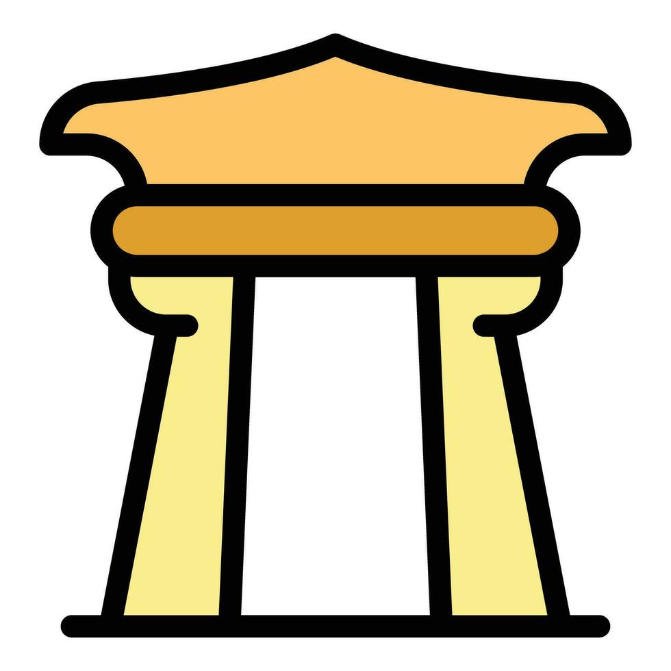 Ancient tower icon vector flat