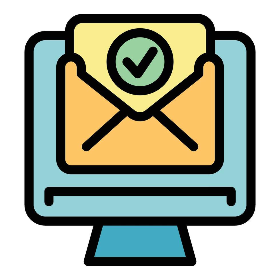 Inbox mail icon vector flat