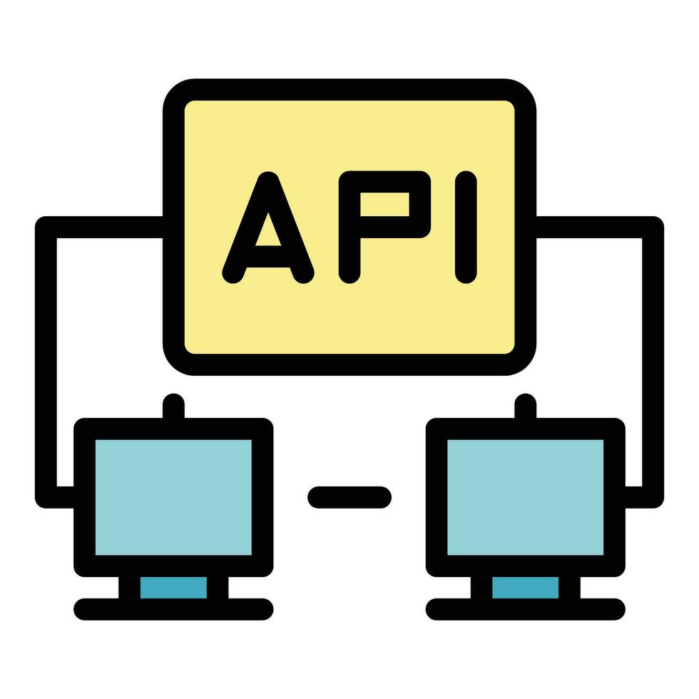 Api network icon vector flat 28227653 Vector Art at Vecteezy