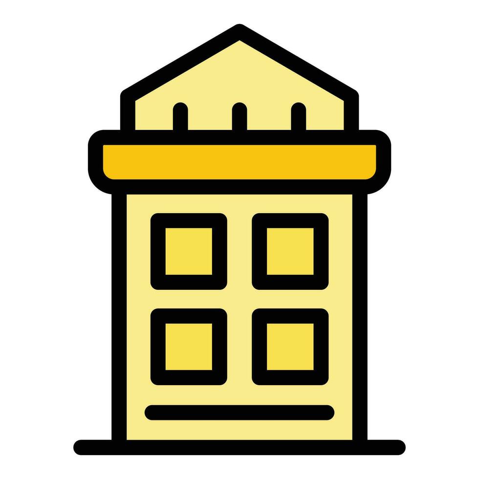 Krakow house icon vector flat