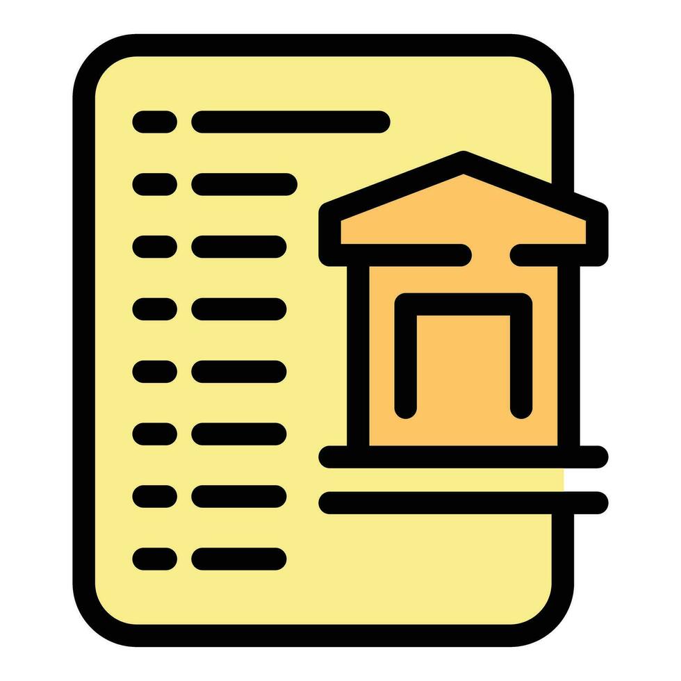 House document icon vector flat