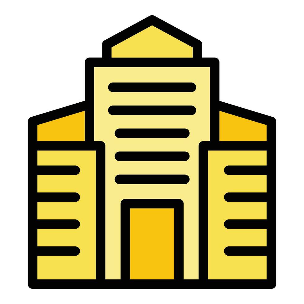 Poland building icon vector flat