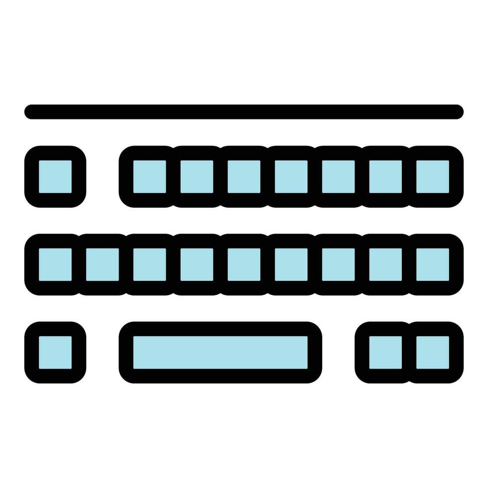 jugador súper teclado icono vector plano