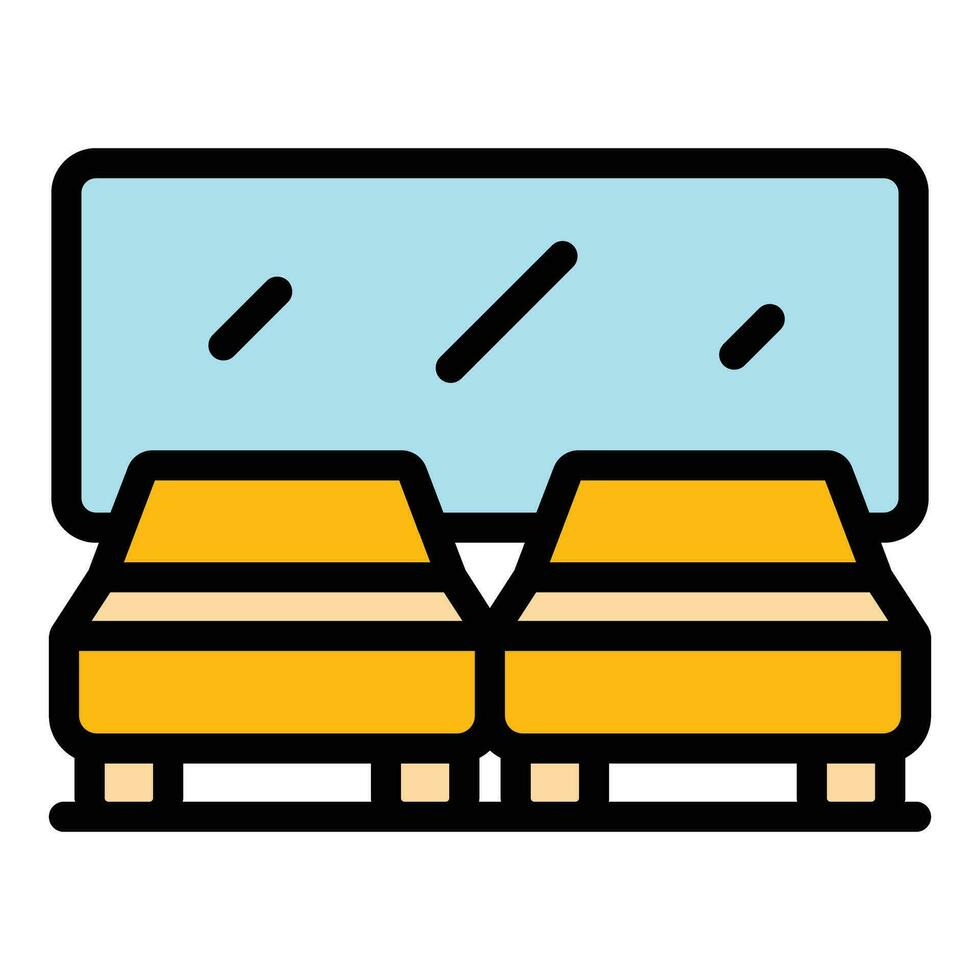 Auto cinema icon vector flat