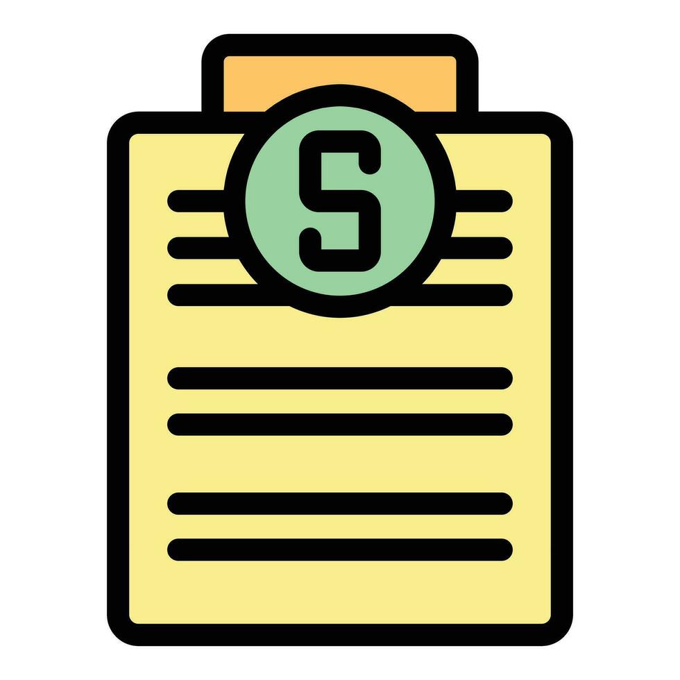 Dollar paper icon vector flat