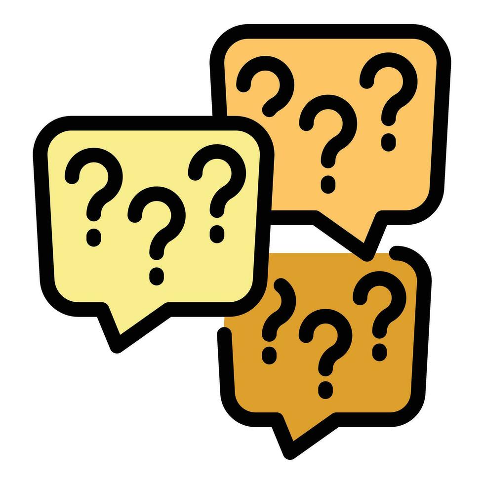 Question chat icon vector flat