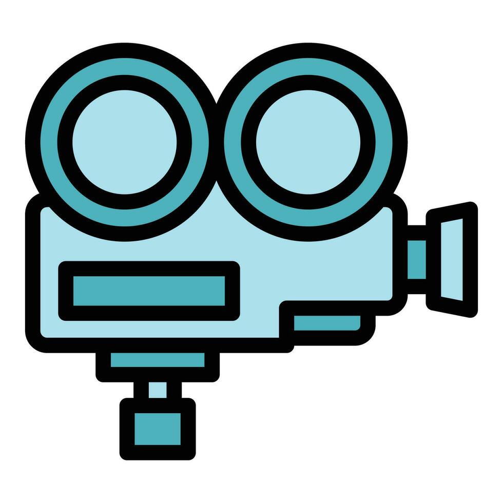 Cinema camera icon vector flat