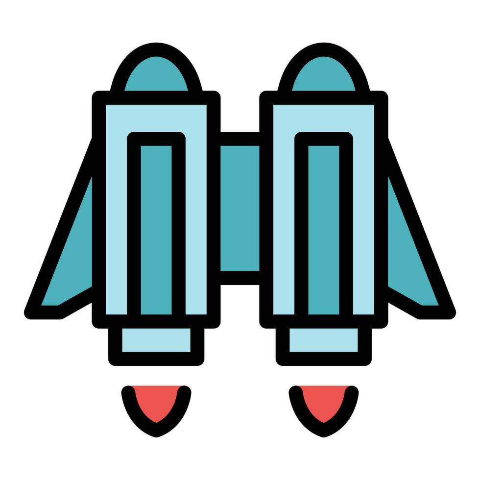 Boost jetpack icon vector flat
