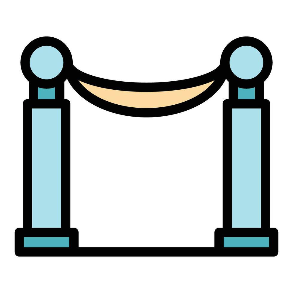 Cinema barrier icon vector flat