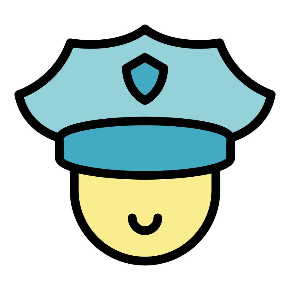 Police officer icon vector flat