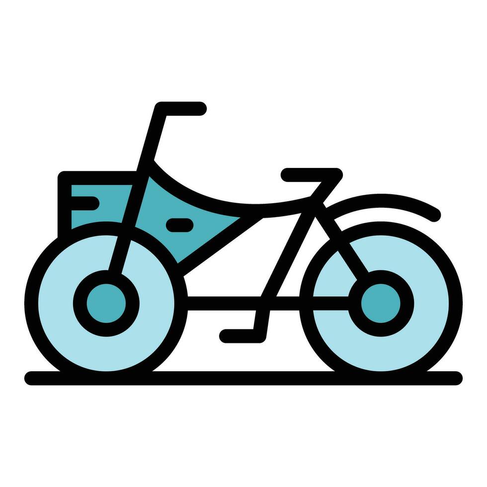 pequeño bicicleta alquilar icono vector plano