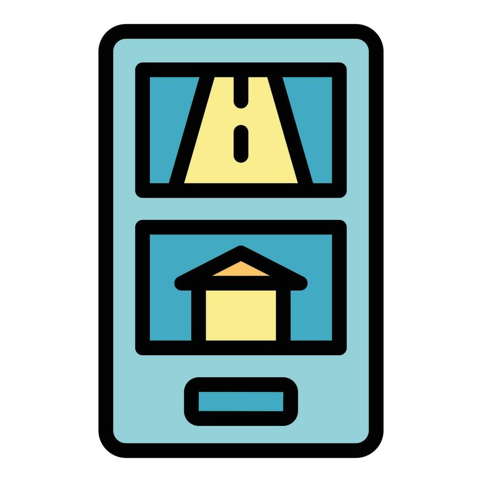Security camera icon vector flat