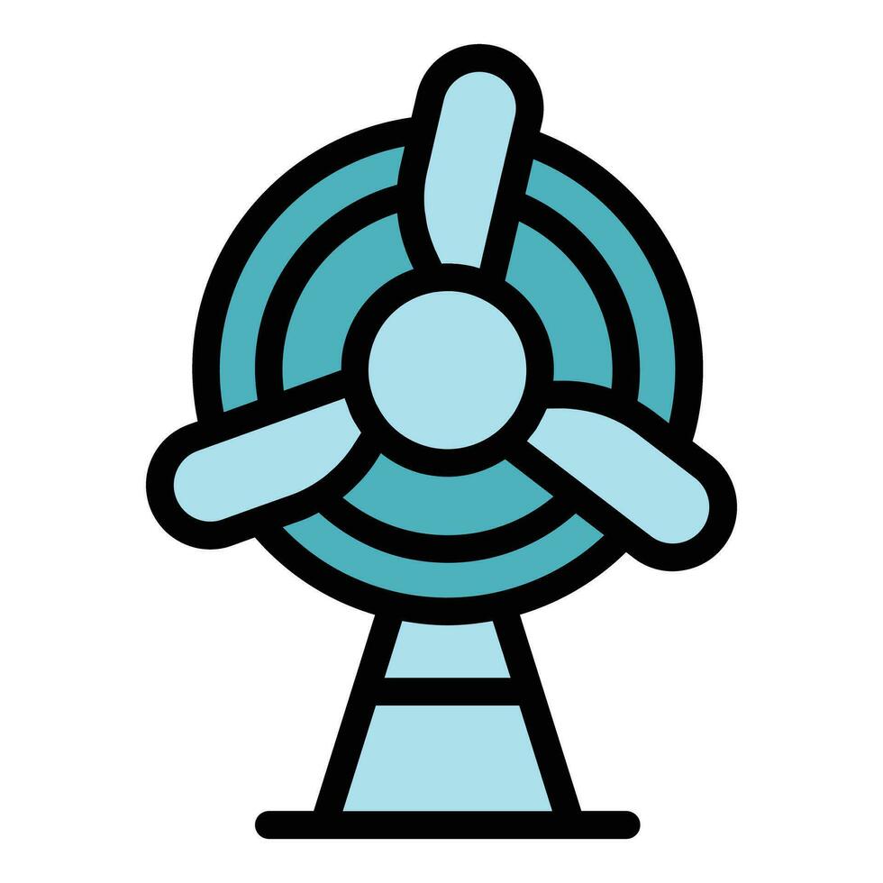 Wind turbine icon vector flat