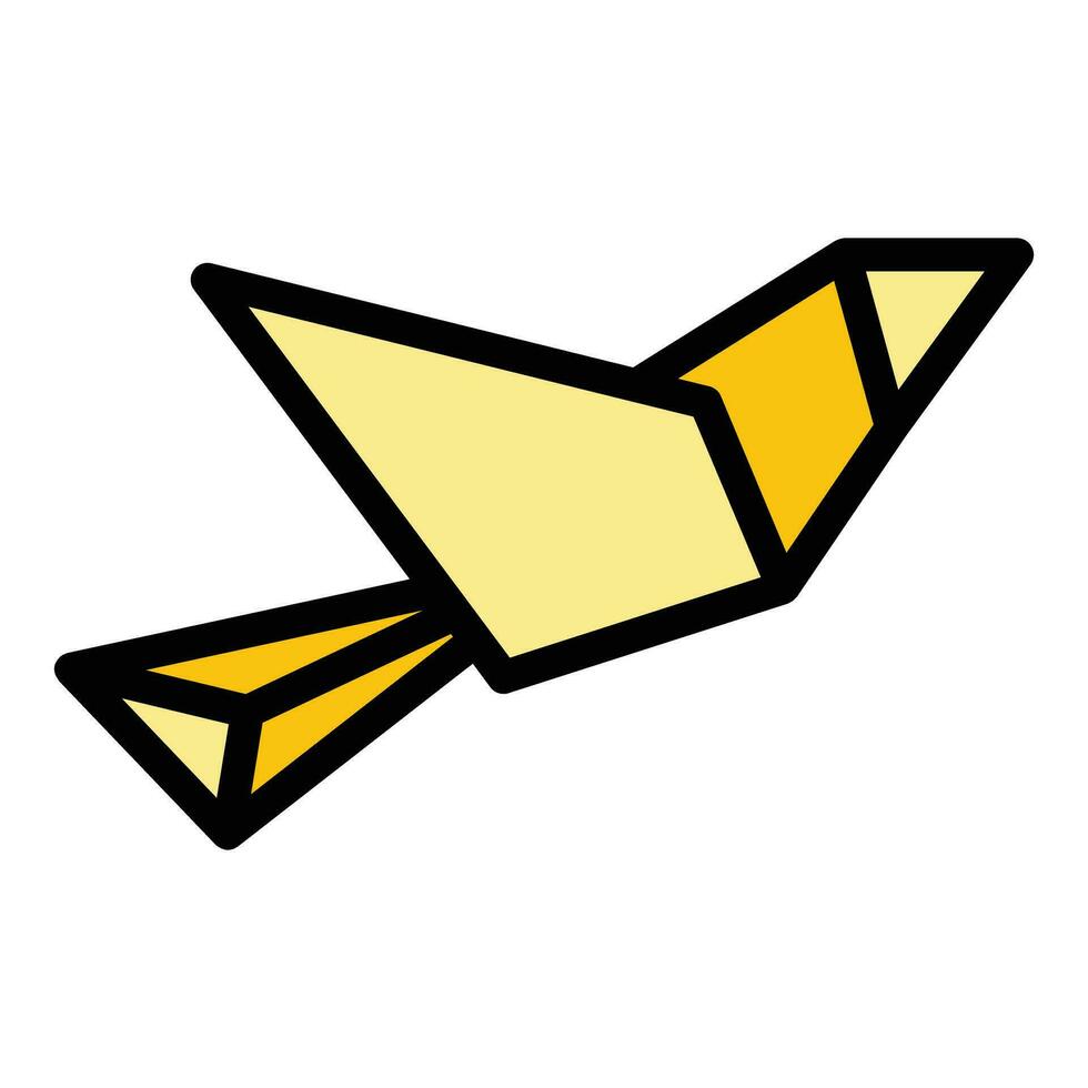 mosca loro origami icono vector plano