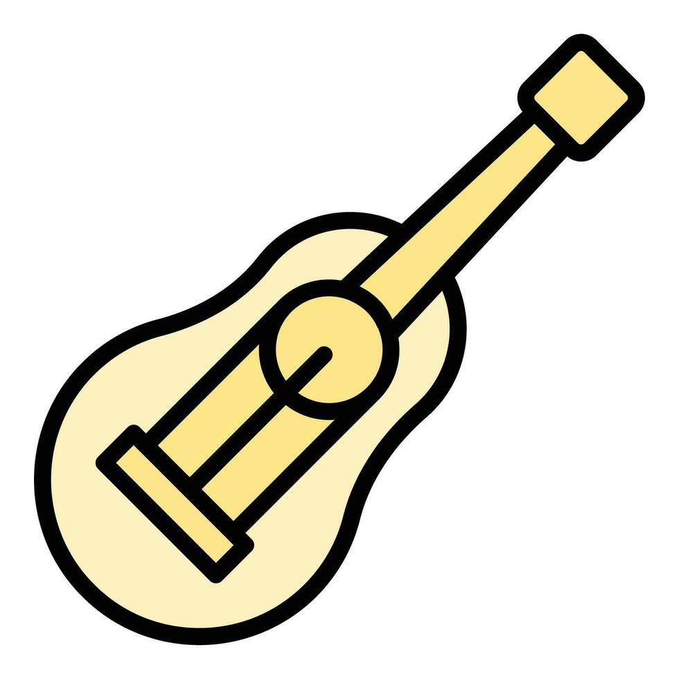 retro ukelele icono vector plano