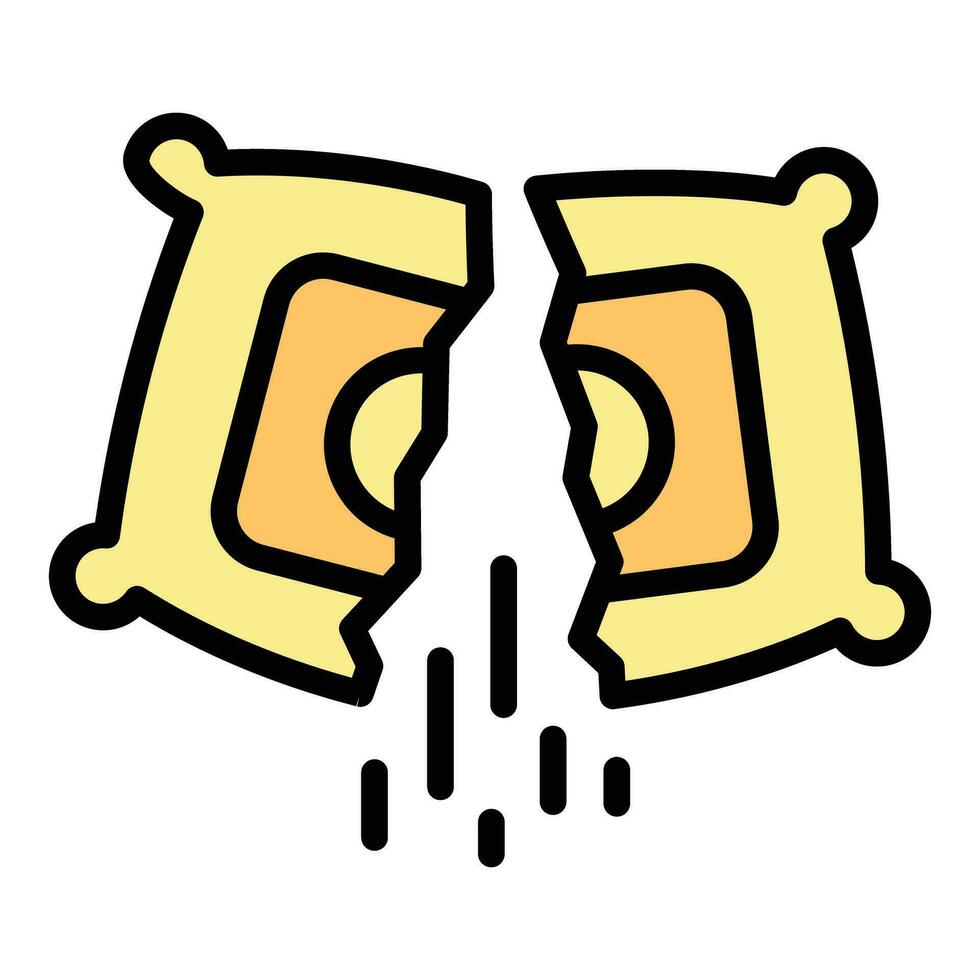 Sand sack icon vector flat