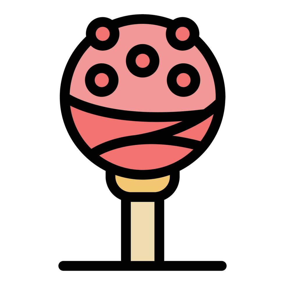 Sugar stick cake pop icon vector flat