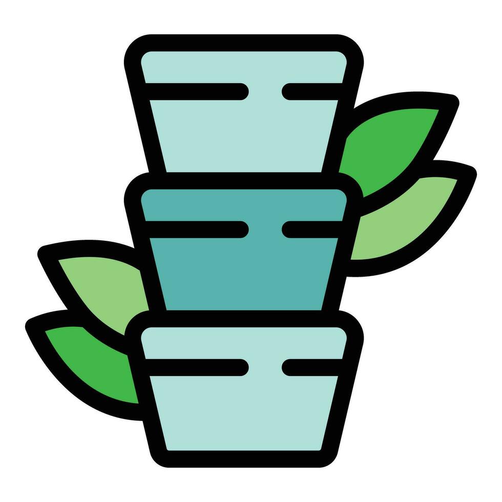 Stack spa icon vector flat