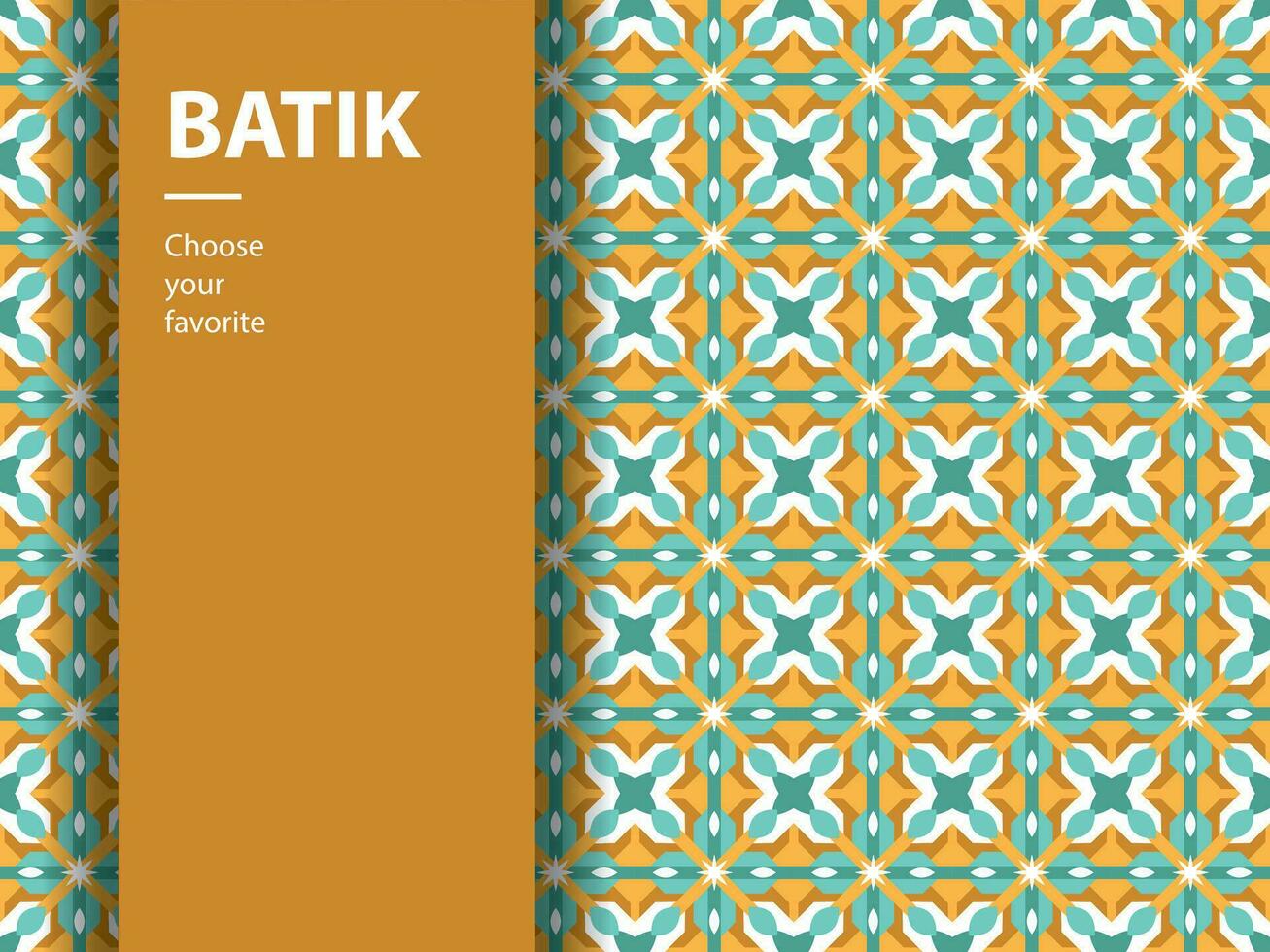 ethnic batik vector indonesian pattern fashion seamless vintage textile abstract flat culture art