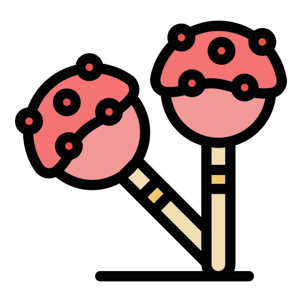 Cake pops icon vector flat