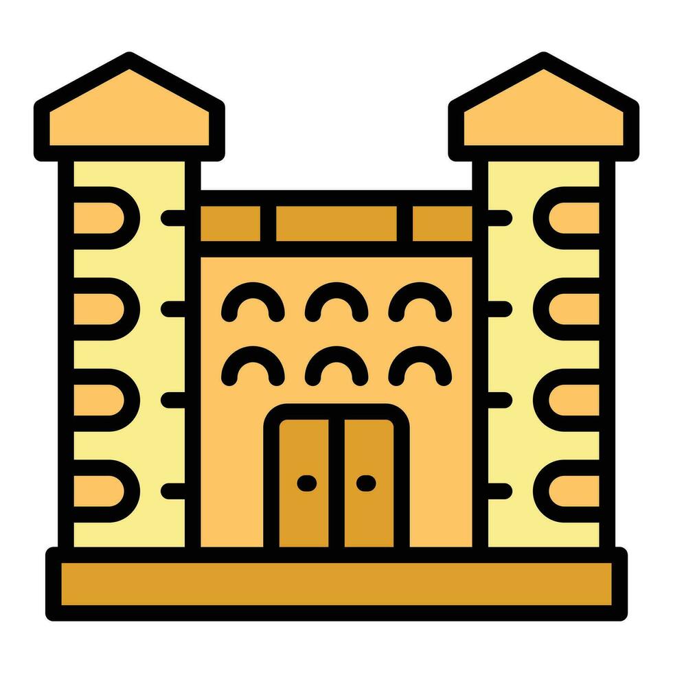 Architecture castle icon vector flat