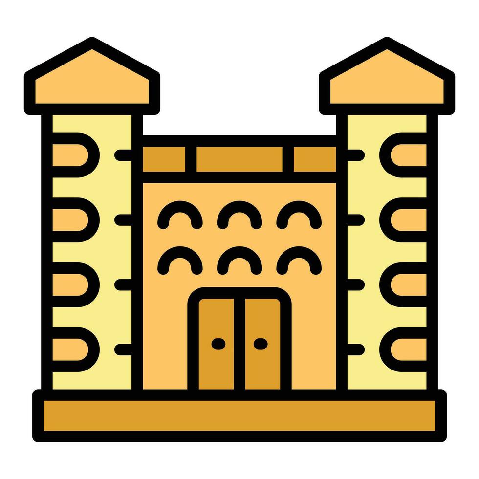 Architecture castle icon vector flat