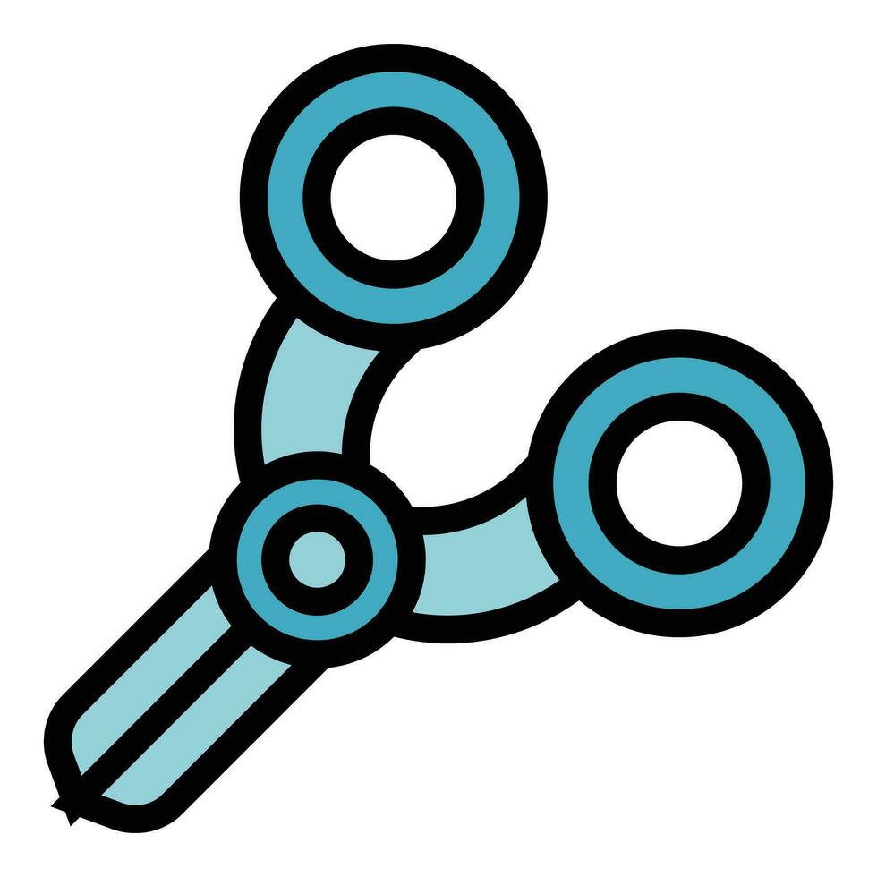 Sewing scissors icon vector flat